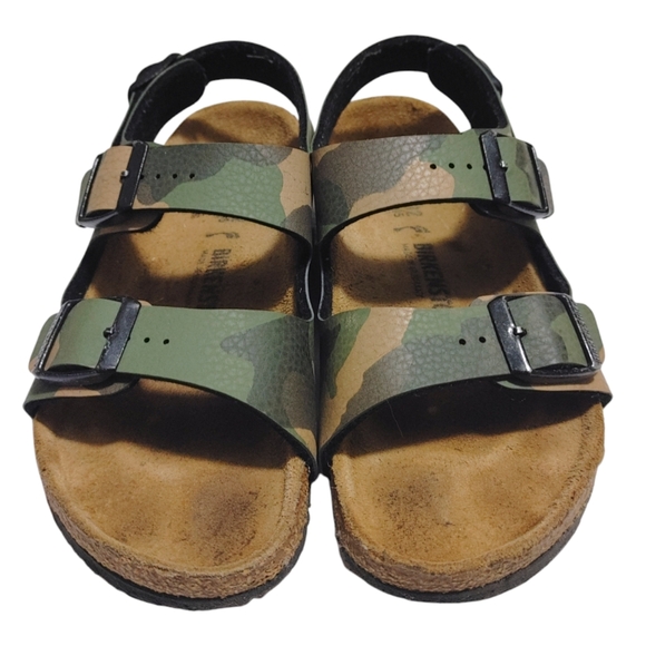 Birkenstock Kids Milano Hook & Loop desert soil camo Birko-Flor Kids Size 32 - 1 - Picture 7 of 8